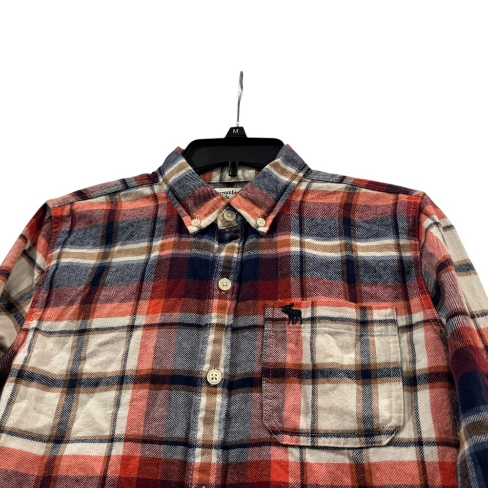 Abercrombie Kids Boy’s Plaid Button Down Flannel Shirt: Size 13/14 - Picture 6 of 12